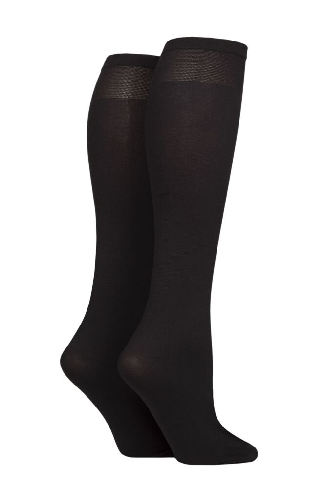 Sockshop CharnosWomens 50 Denier Plus Size Knee Highs 2-Pair