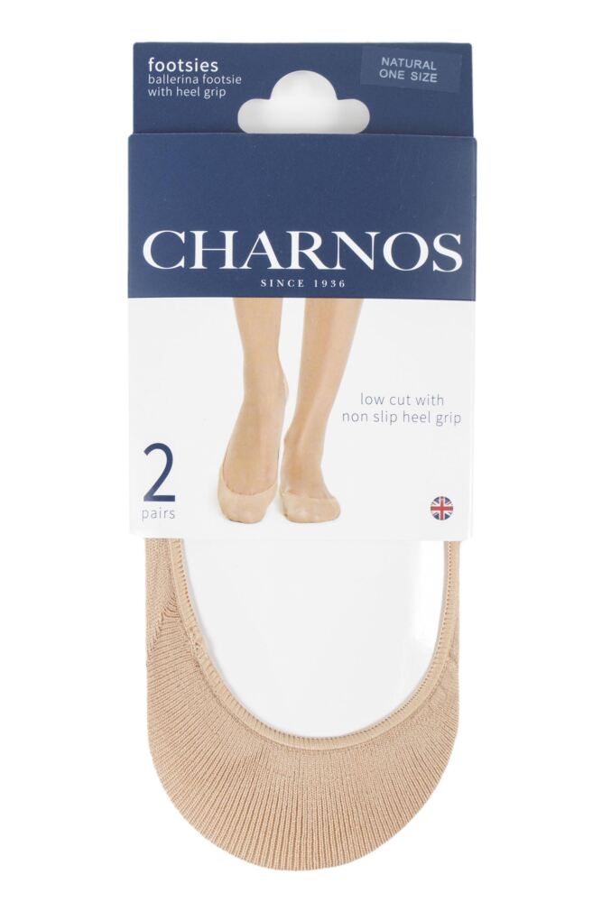 sockshop CharnosWomens Ballerina Footsies with Gripper 2-Pair