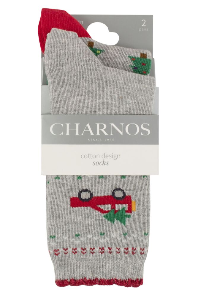 sockshop CharnosWomens Candy Car and Christmas Tree Socks 2-Pair