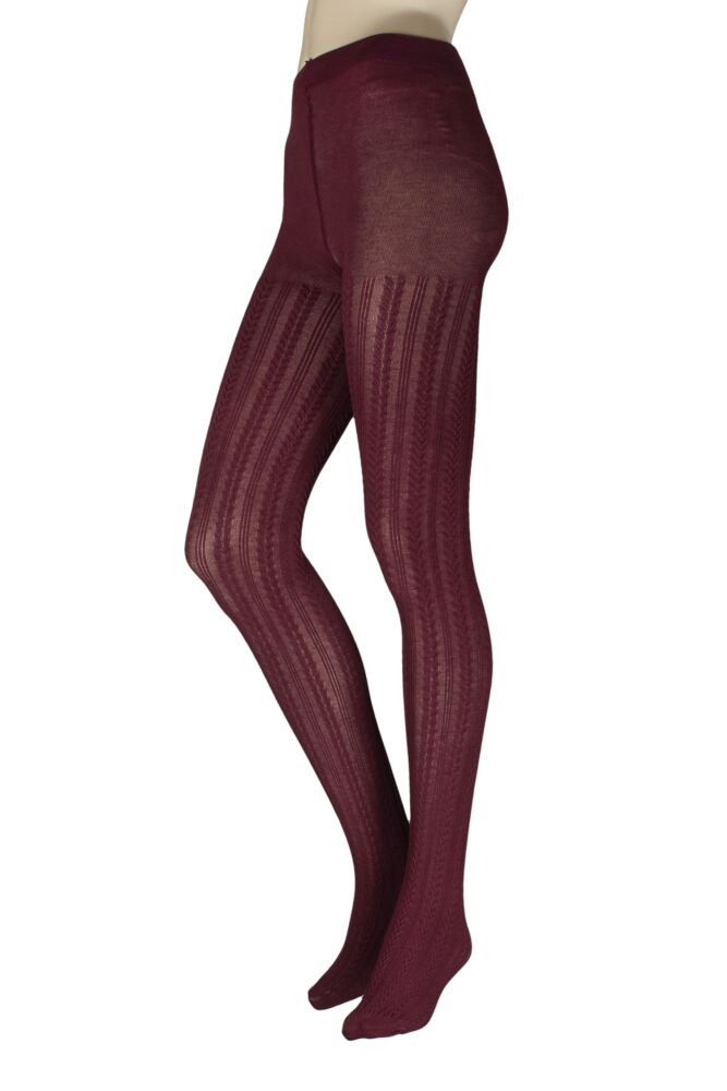 Sockshop CharnosWomens Chevron Stripe Pattern Tights