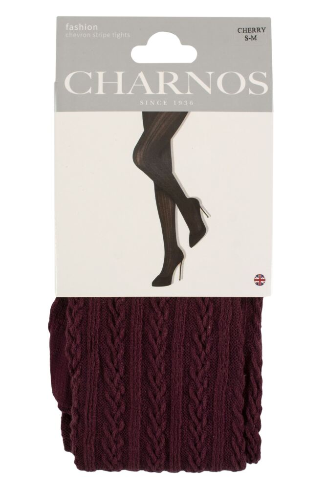 sockshop CharnosWomens Chevron Stripe Pattern Tights