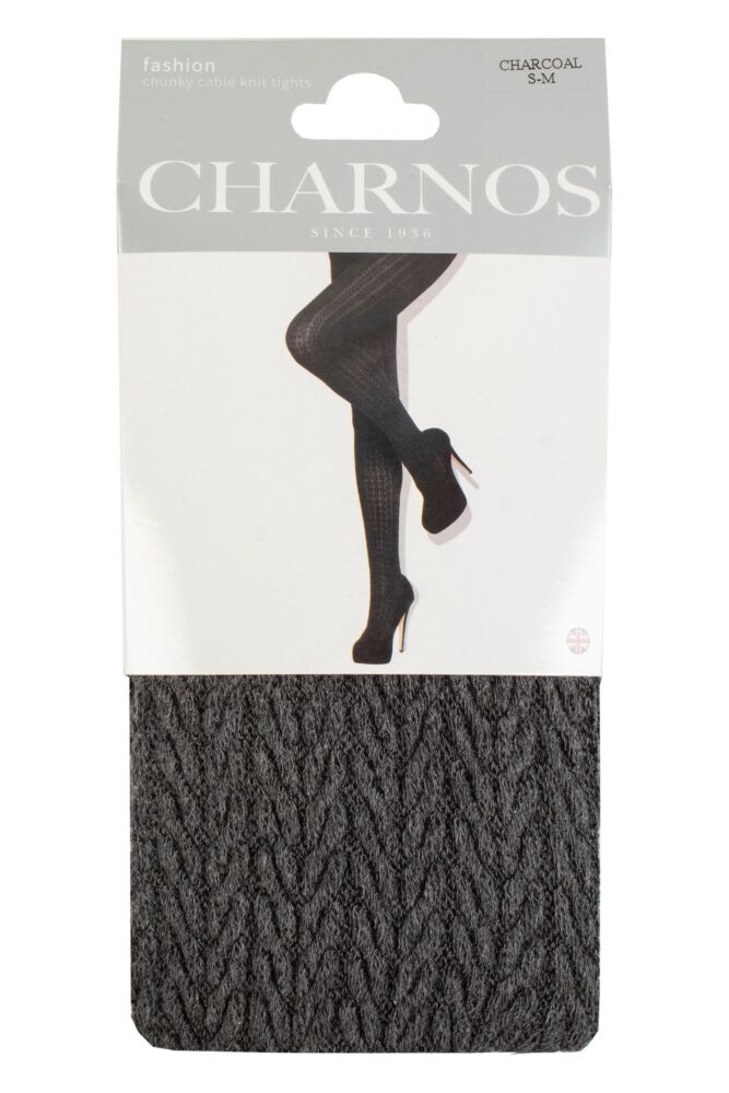 sockshop CharnosWomens Cotton Chunky Cable Knit Tights