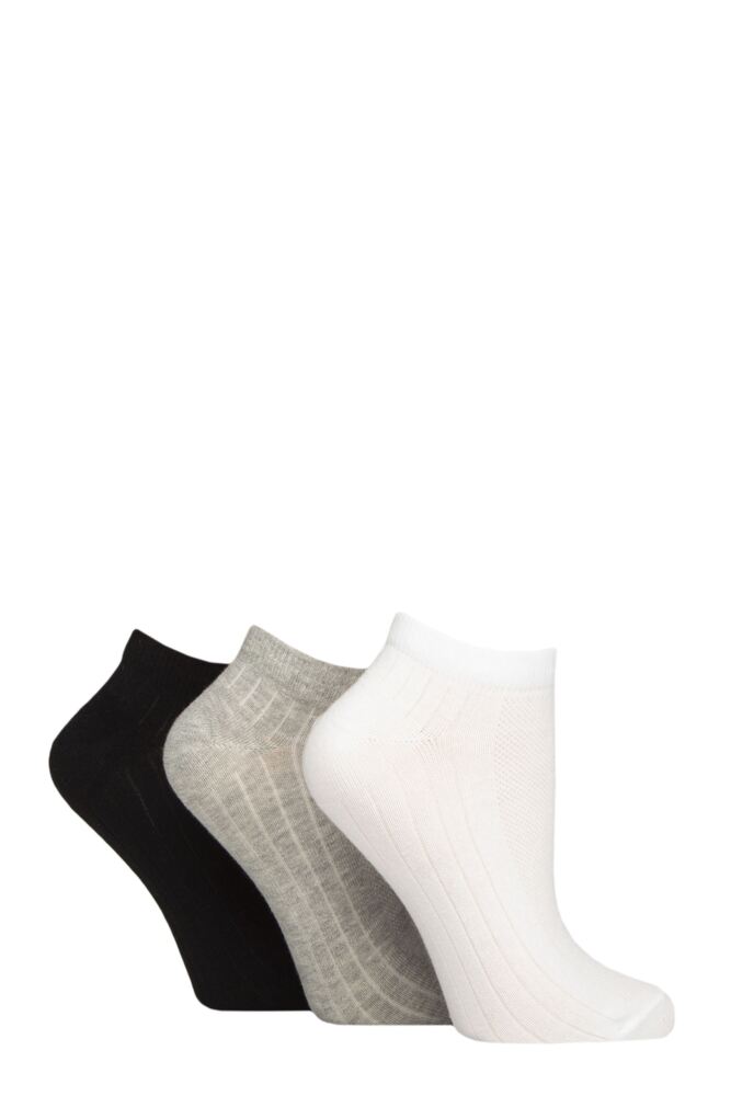 Sockshop CharnosWomens Organic Cotton Active Trainer Socks 3-Pair