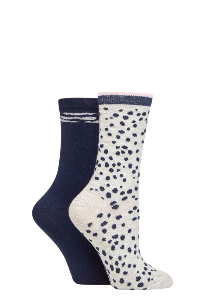 Sockshop CharnosWomens Organic Cotton Animal Print Socks 2-Pair