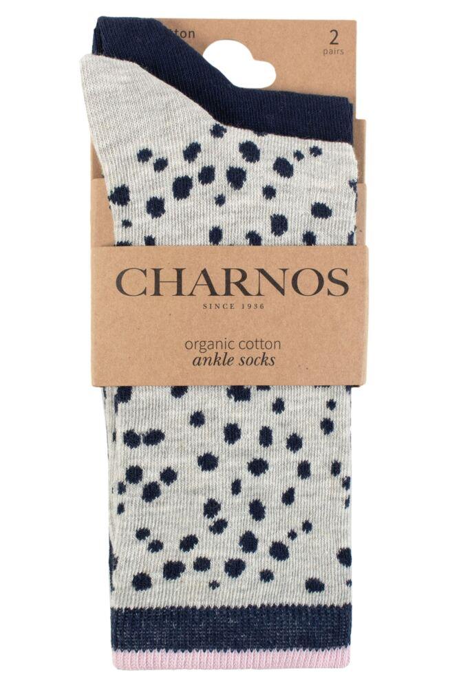 sockshop CharnosWomens Organic Cotton Animal Print Socks 2-Pair