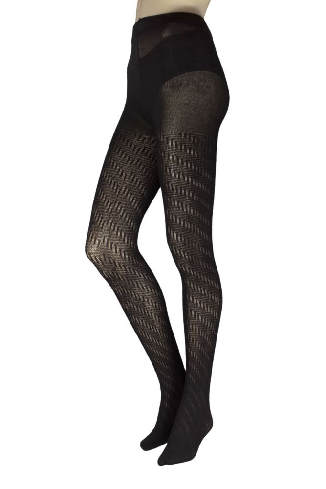 Sockshop CharnosWomens Textured Zig Zag Knitted Tights