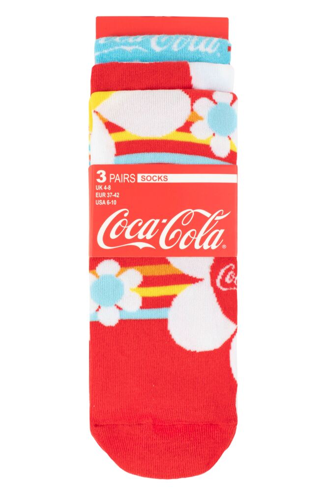 sockshop Coca-ColaWomens Cotton Flowers Socks 3-Pair