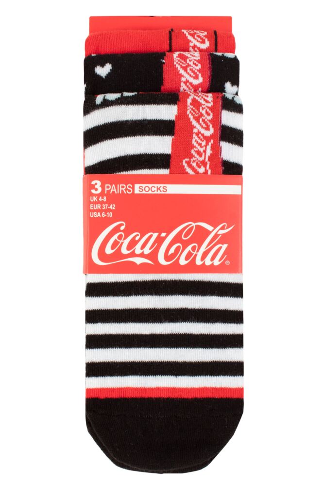 sockshop Coca-ColaWomens Cotton Polar Bear Socks 3-Pair