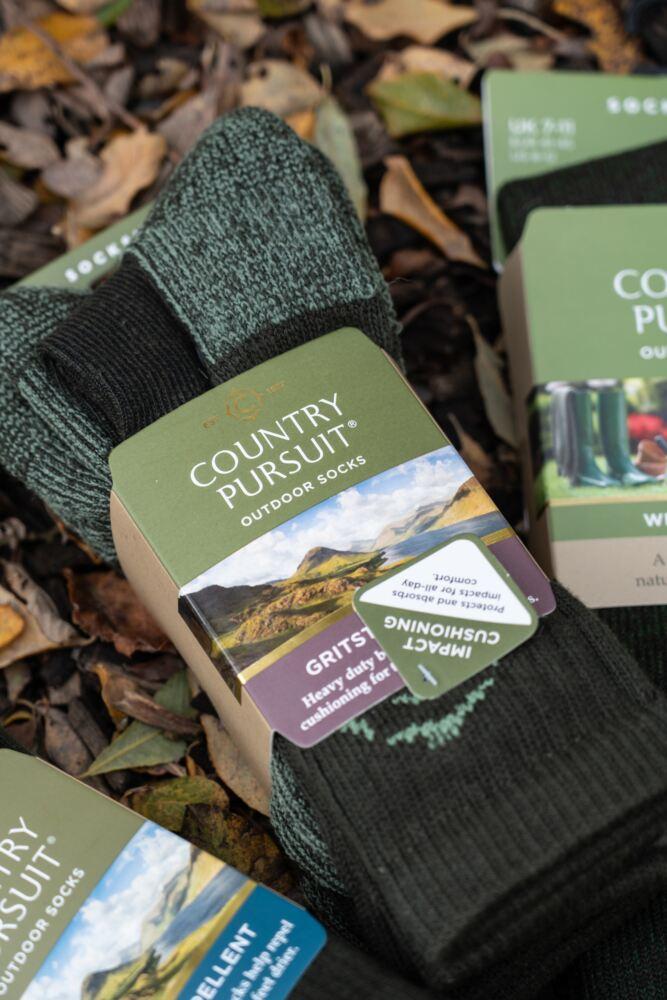 Sockshop Country PursuitMens Gritstone Hiker Cotton Boot Socks – 3 Pair