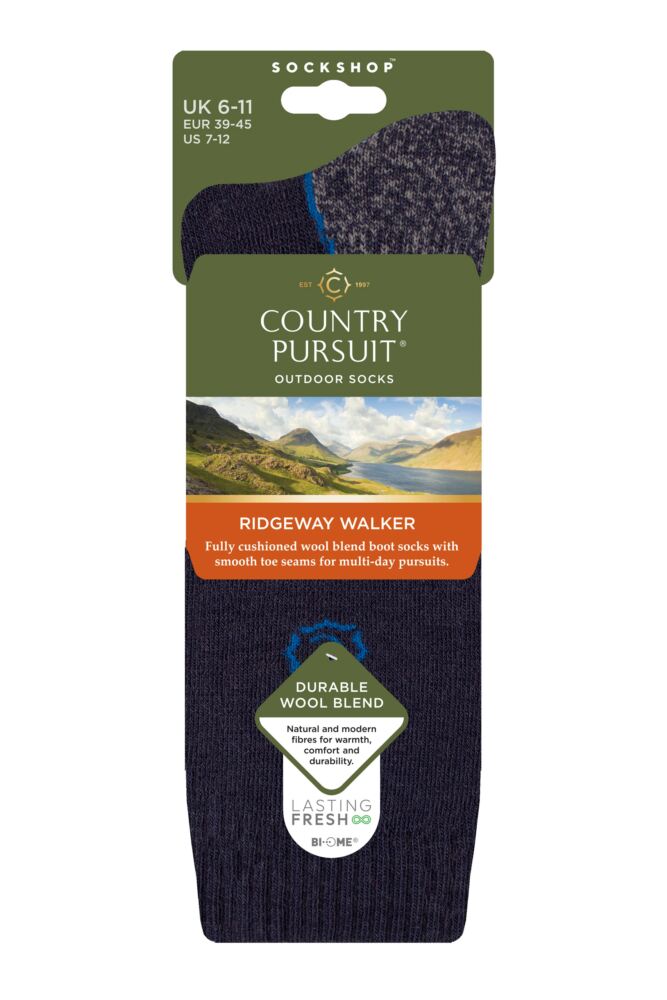 sockshop Country PursuitMens Ridgeway Walker Wool Boot Socks – 1 Pair