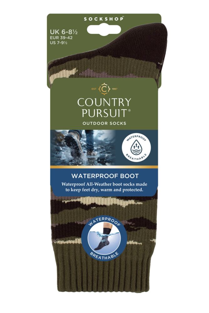 sockshop Country PursuitMens Waterproof Boot Socks – 1 Pair