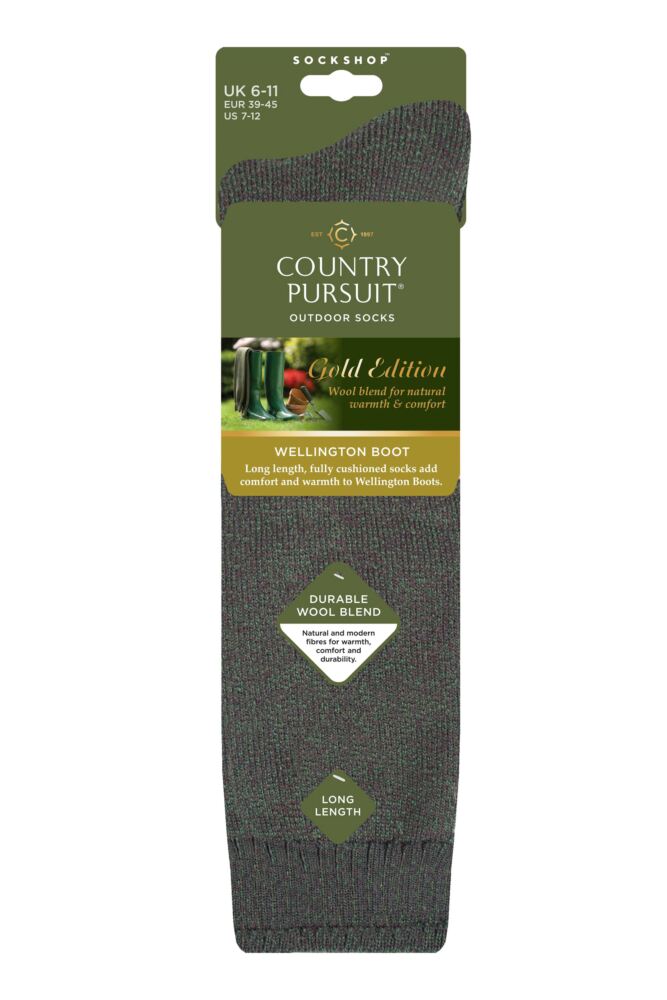 sockshop Country PursuitMens Wool Wellington Boot Socks – 1 Pair