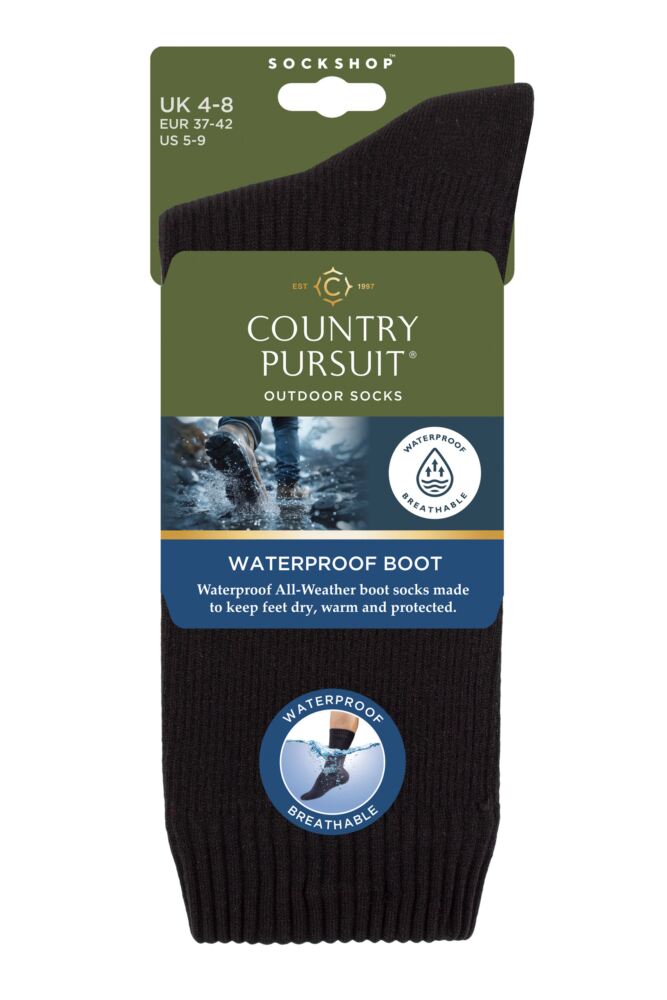 Sockshop Country PursuitWomen's Waterproof Boot Socks – 1 Pair