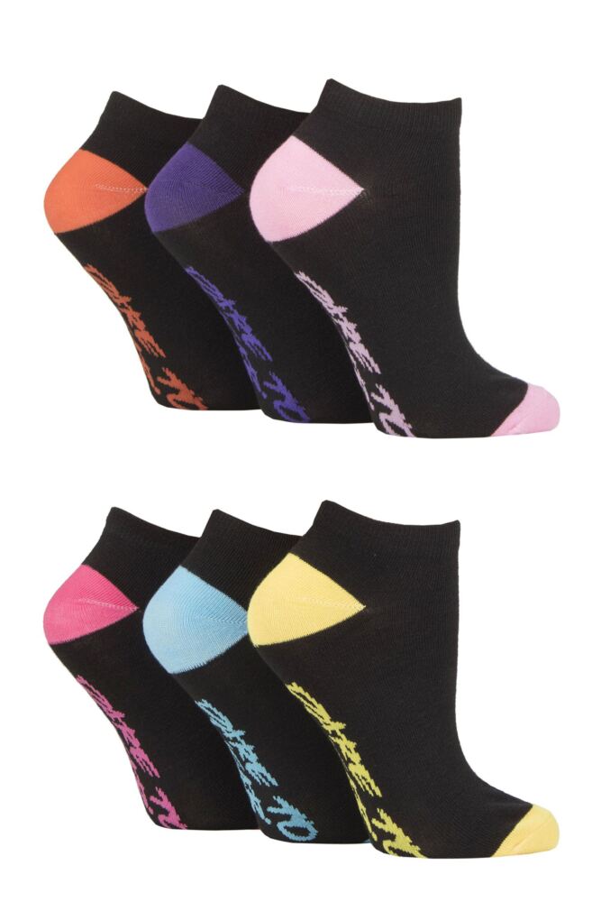 Sockshop Dare To WearWomens Patterned & Plain Trainer Socks 6-Pair