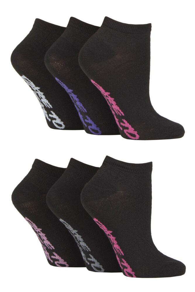 Sockshop Dare To WearWomens Pique Knit Patterned Trainer Socks 6-Pair