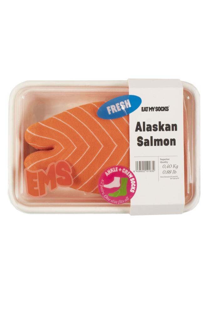 sockshop EAT MY SOCKSMens & Womens Cotton Alaskan Salmon Socks 2-Pair
