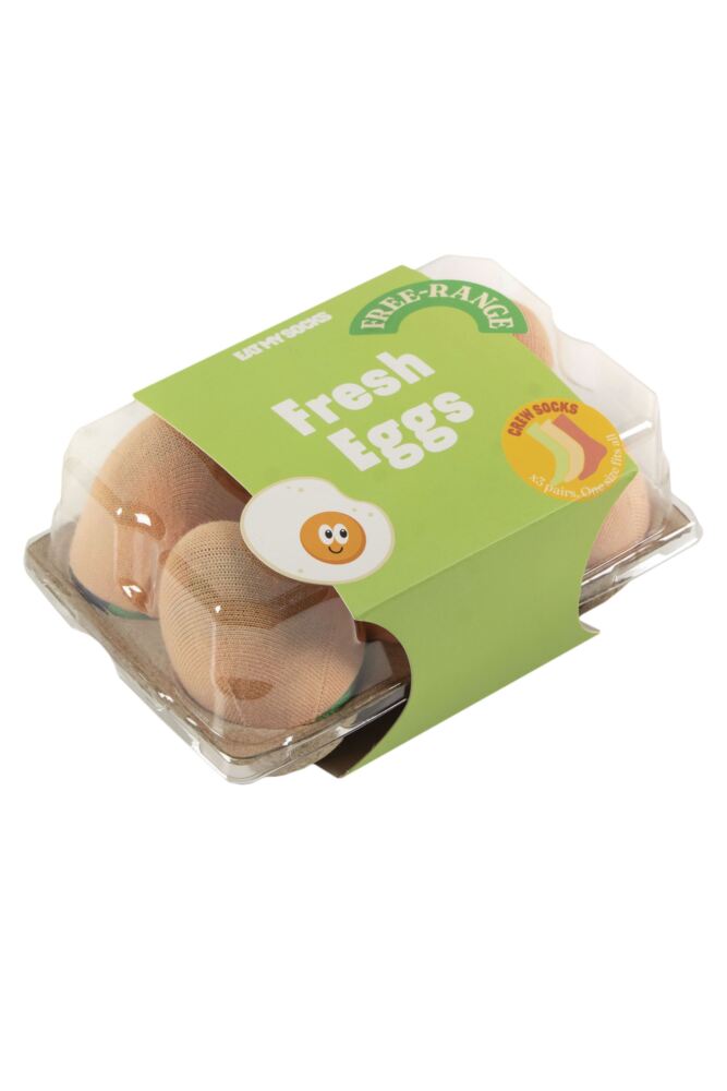 sockshop EAT MY SOCKSMens & Womens Cotton Fresh Eggs Socks 3-Pair