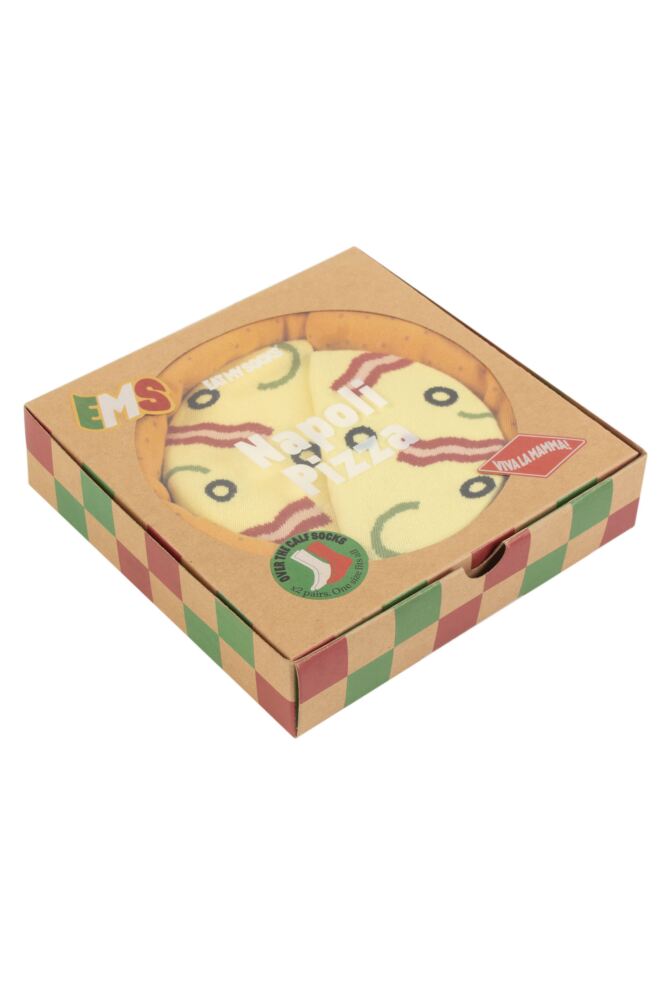 sockshop EAT MY SOCKSMens & Womens Cotton Full Napoli Pizza Socks 2-Pair