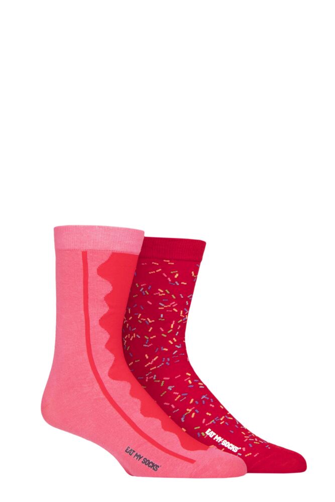 Sockshop EAT MY SOCKSMens & Womens Cotton Happy Birthday Cake Socks 2-Pair