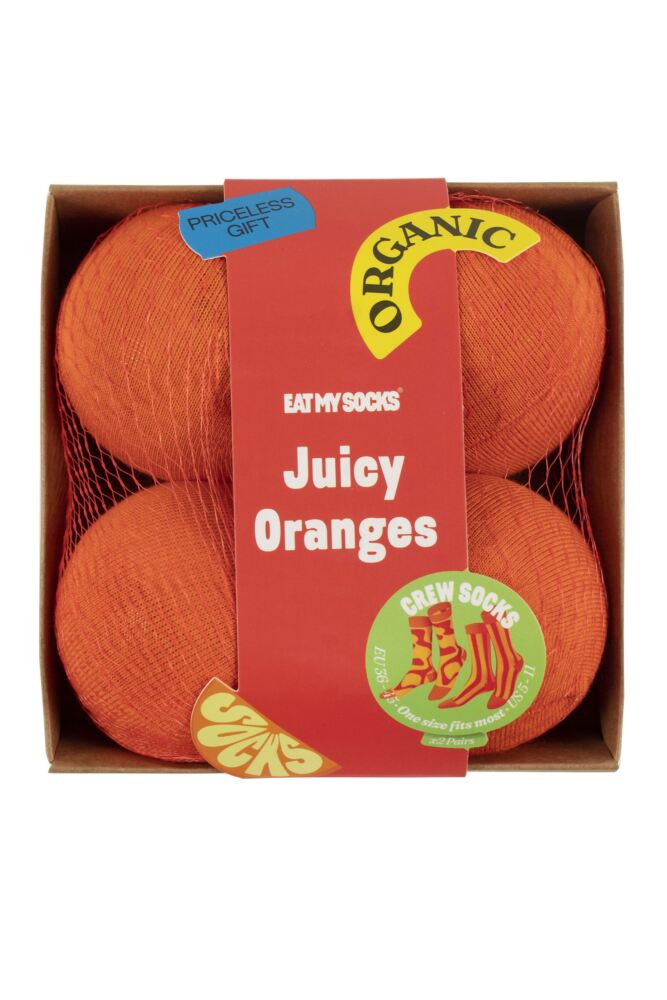 Sockshop EAT MY SOCKSMens & Womens Cotton Juicy Oranges Socks 2-Pair