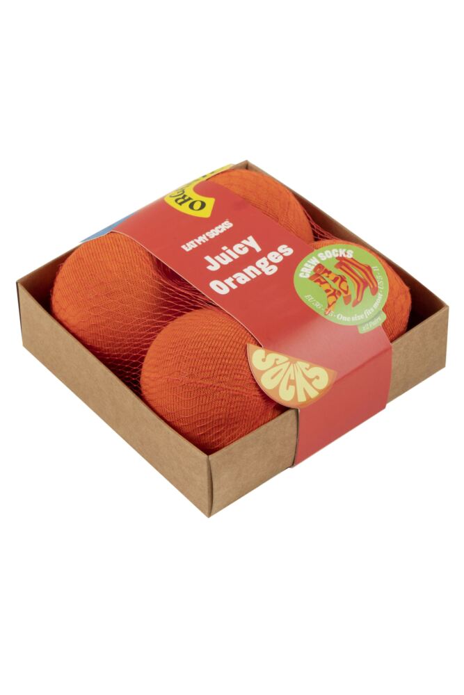 sockshop EAT MY SOCKSMens & Womens Cotton Juicy Oranges Socks 2-Pair