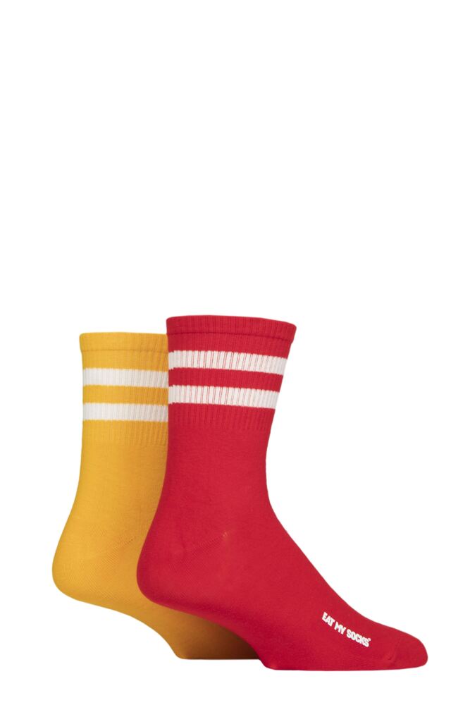 Sockshop EAT MY SOCKSMens & Womens Cotton Ketchup & Mustard Socks 2-Pair