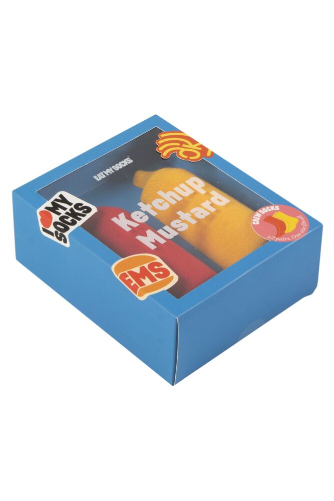 sockshop EAT MY SOCKSMens & Womens Cotton Ketchup & Mustard Socks 2-Pair