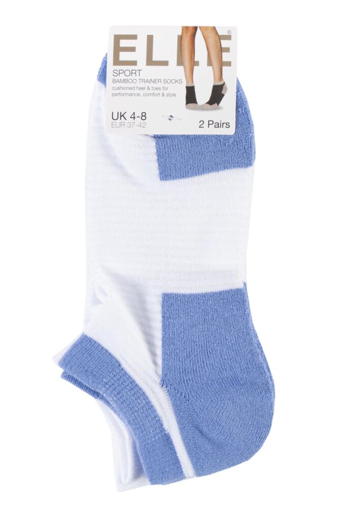 sockshop ELLEWomens Bamboo Cushioned Heel & Toe No Show Sports Socks 2-Pair