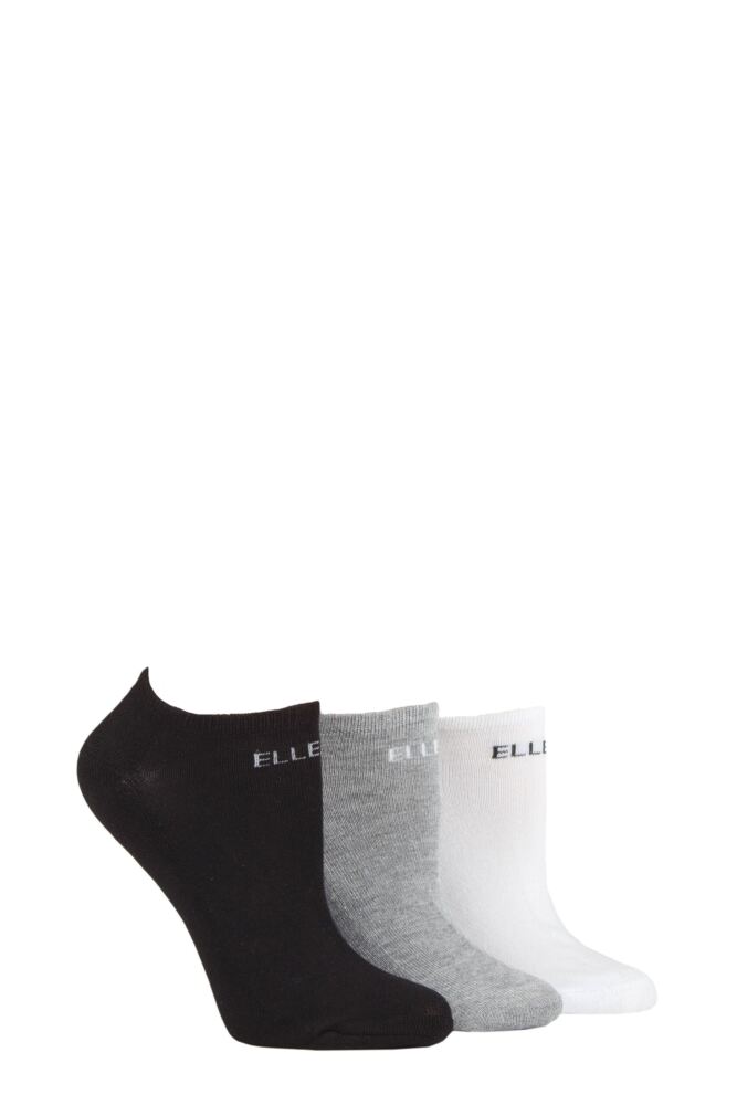 Sockshop ELLEWomens Bamboo Cushioned No Show Socks 3-Pair