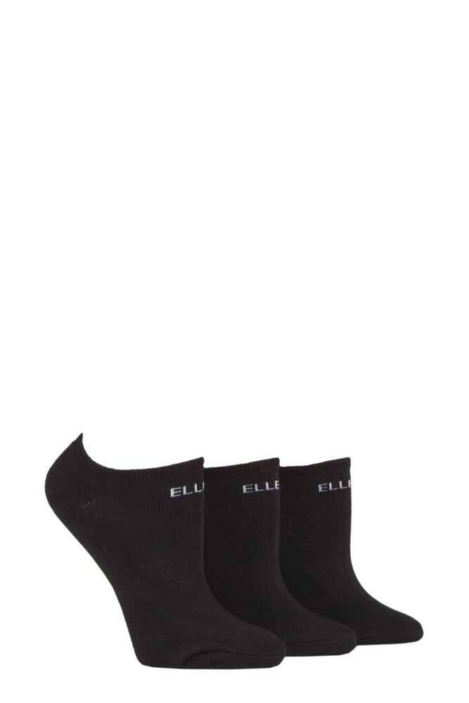 Sockshop ELLEWomens Bamboo Cushioned No Show Socks 3-Pair