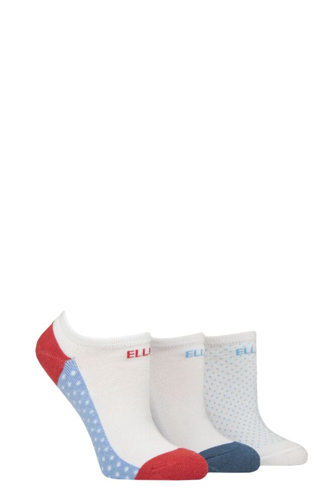 Sockshop ELLEWomens Bamboo Cushioned No Show Socks 3-Pair