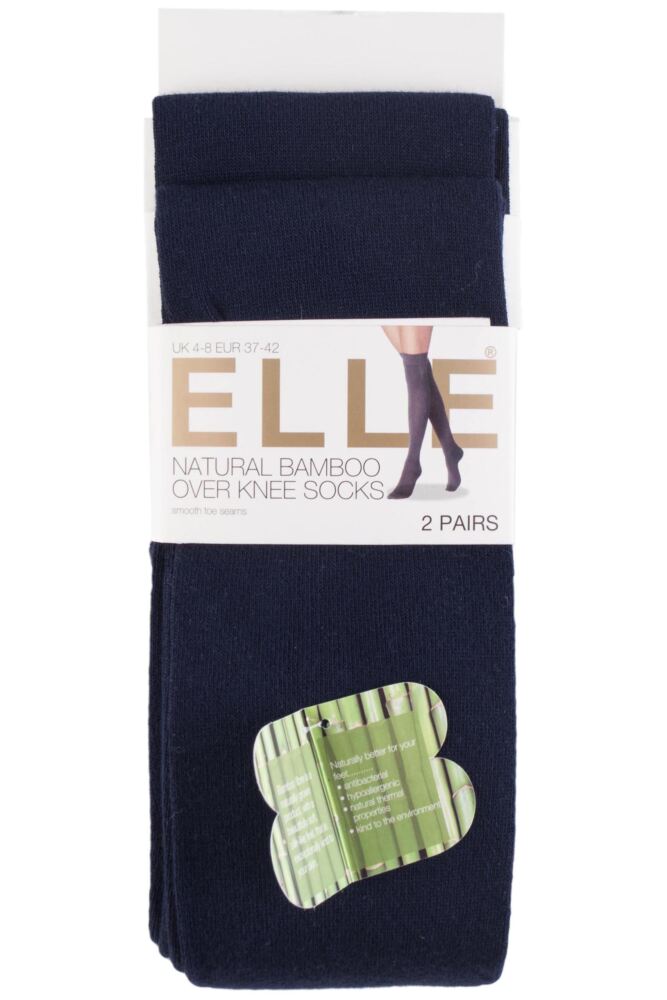 sockshop ELLEWomens Bamboo Over the Knee Socks 2-Pair