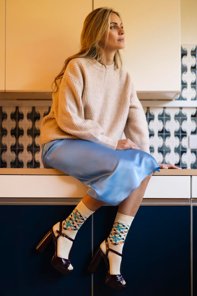 Sockshop ELLEWomens Bamboo Patterned & Plain Socks 2-Pair