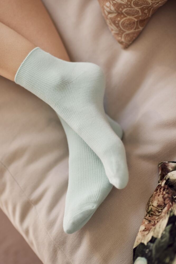 Sockshop ELLEWomens Bamboo Ribbed Ankle Socks 3-Pair