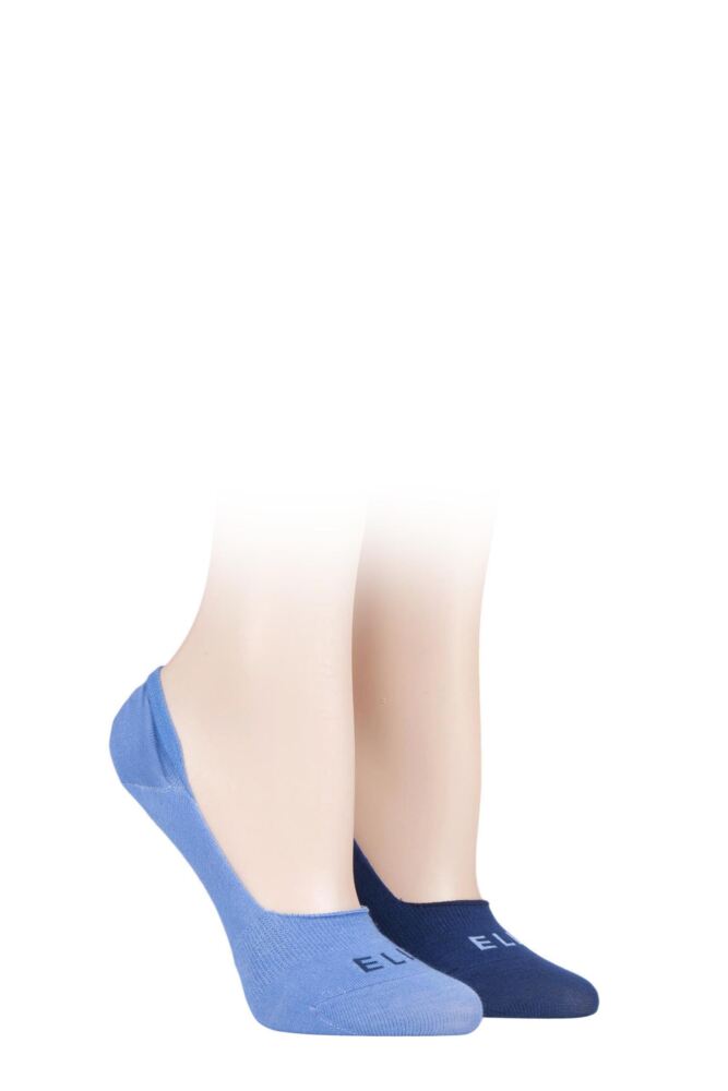 Sockshop ELLEWomens Bamboo Seamless Shoe Liners With Silicone Heel Grips 2-Pair