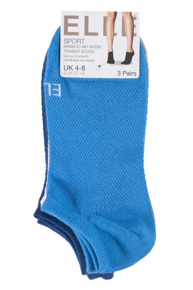 sockshop ELLEWomens Bamboo Sport Mesh No Show Socks 3-Pair