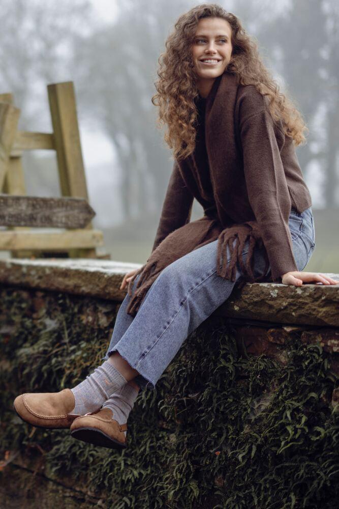 Sockshop ELLEWomens Cotton Chunky Ribbed Boot Socks 2-Pair