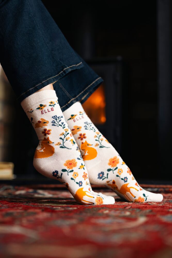 Sockshop ELLEWomens Cotton Plain Striped & Patterned Socks With Smooth Toes 3-Pair