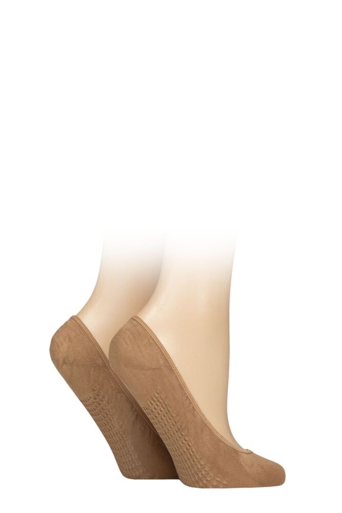 Sockshop ELLEWomens Cushioned Sole Shoe Liners 2-Pair