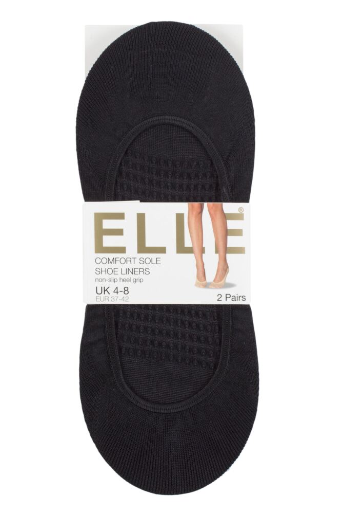 sockshop ELLEWomens Cushioned Sole Shoe Liners 2-Pair