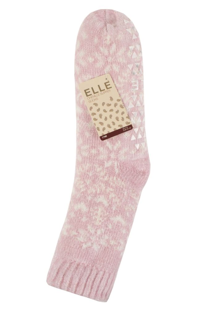 sockshop ELLEWomens Faux Fur Chenille Slipper Socks