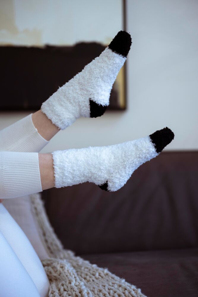 Sockshop ELLEWomens Fluffy & Cosy Blissful Bed Time Socks 2-Pair