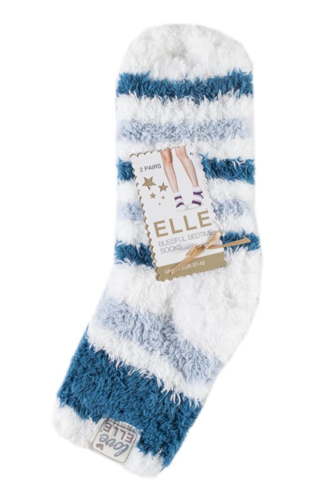 sockshop ELLEWomens Fluffy & Cosy Blissful Bed Time Socks 2-Pair