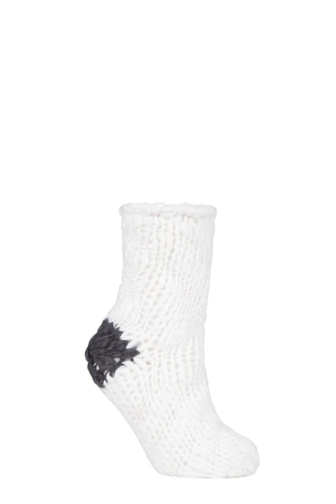 Sockshop ELLEWomens Soft Hand Knitted Slipper Socks