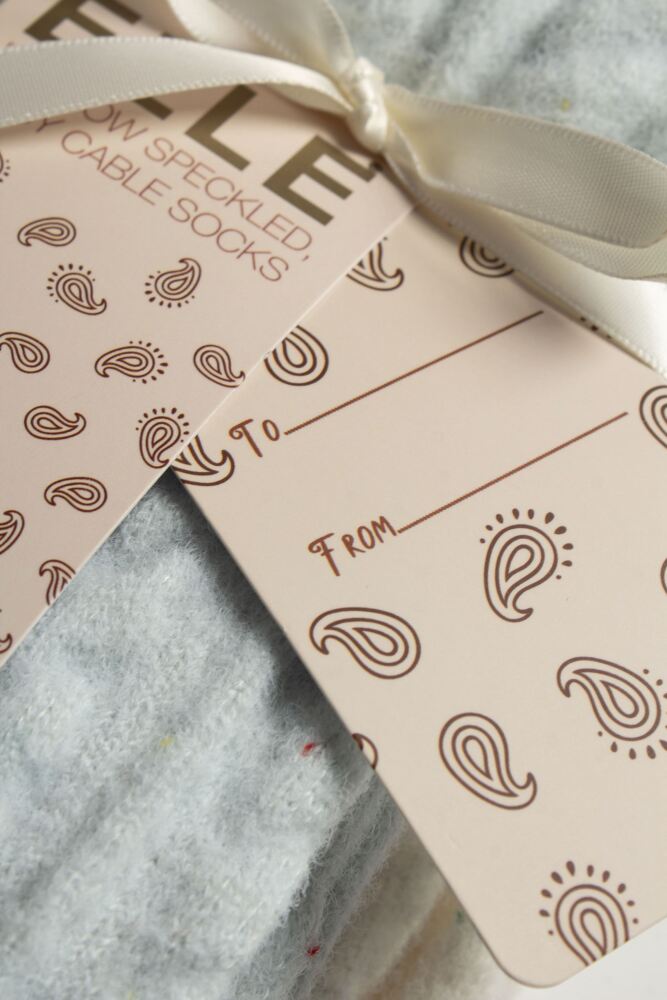 Sockshop ELLEWomens Speckled Cable Cosy Socks 2-Pair