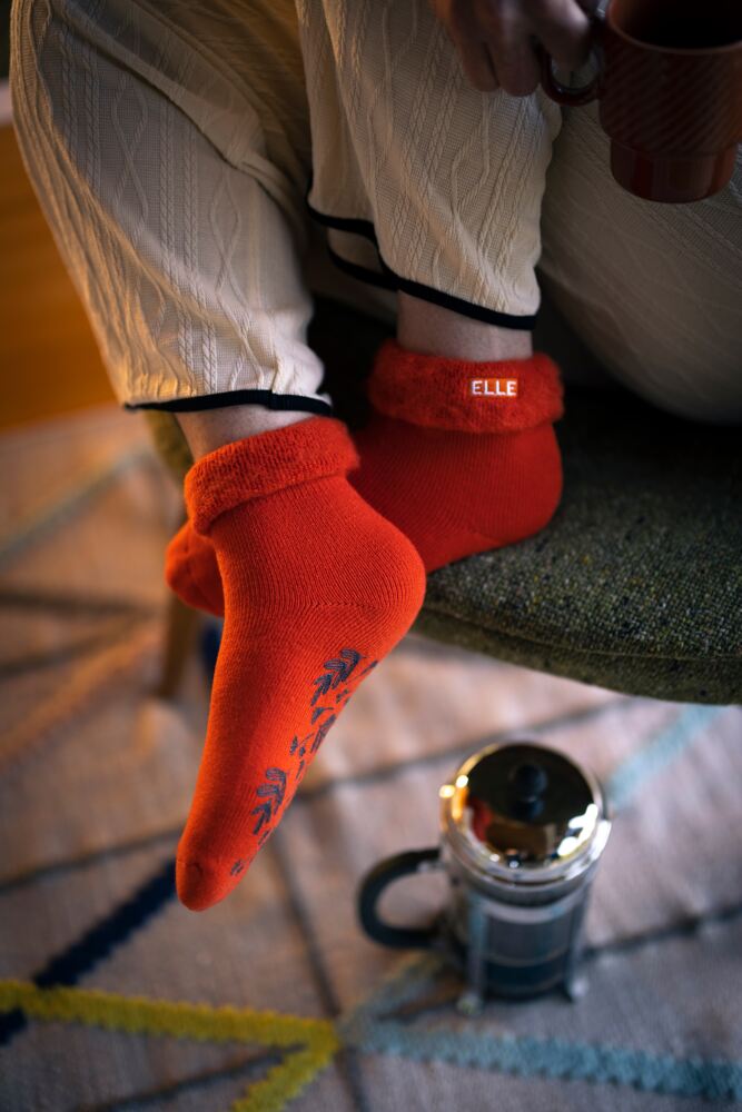 Sockshop ELLEWomens Thermal Bed & Slipper Socks 2-Pair