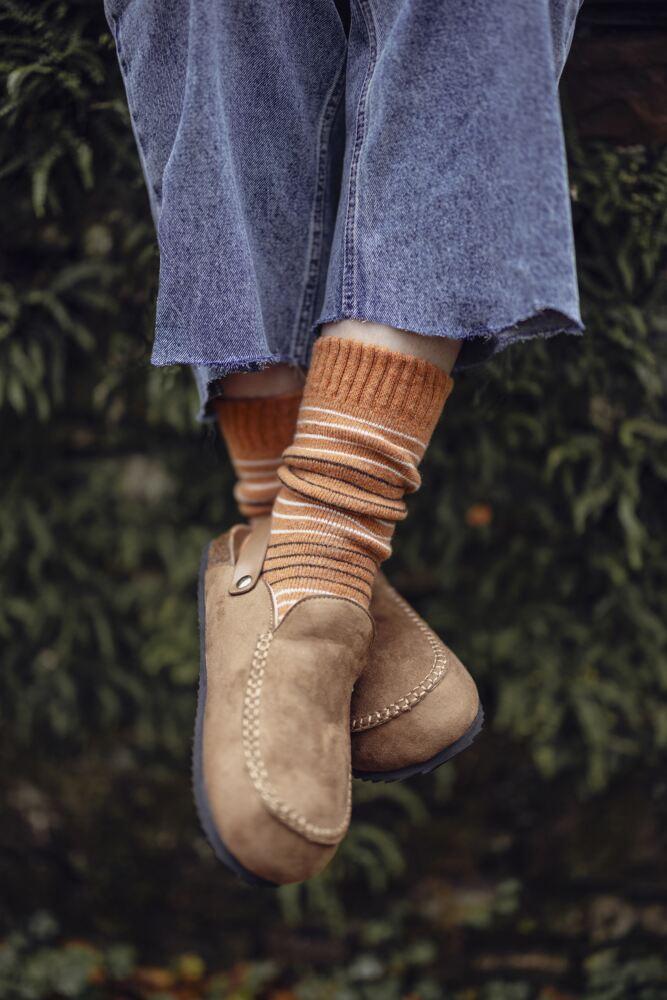 Sockshop ELLEWomens Wool Mix Brushed Inside Boot Socks 2-Pair