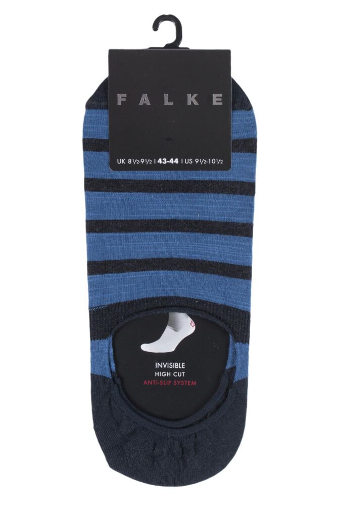 sockshop FALKEMens Cotton Even Stripe Invisible Socks