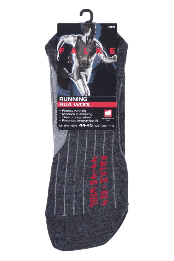 sockshop FALKEMens Virgin Wool RU4 Cushioned Sports Crew Socks