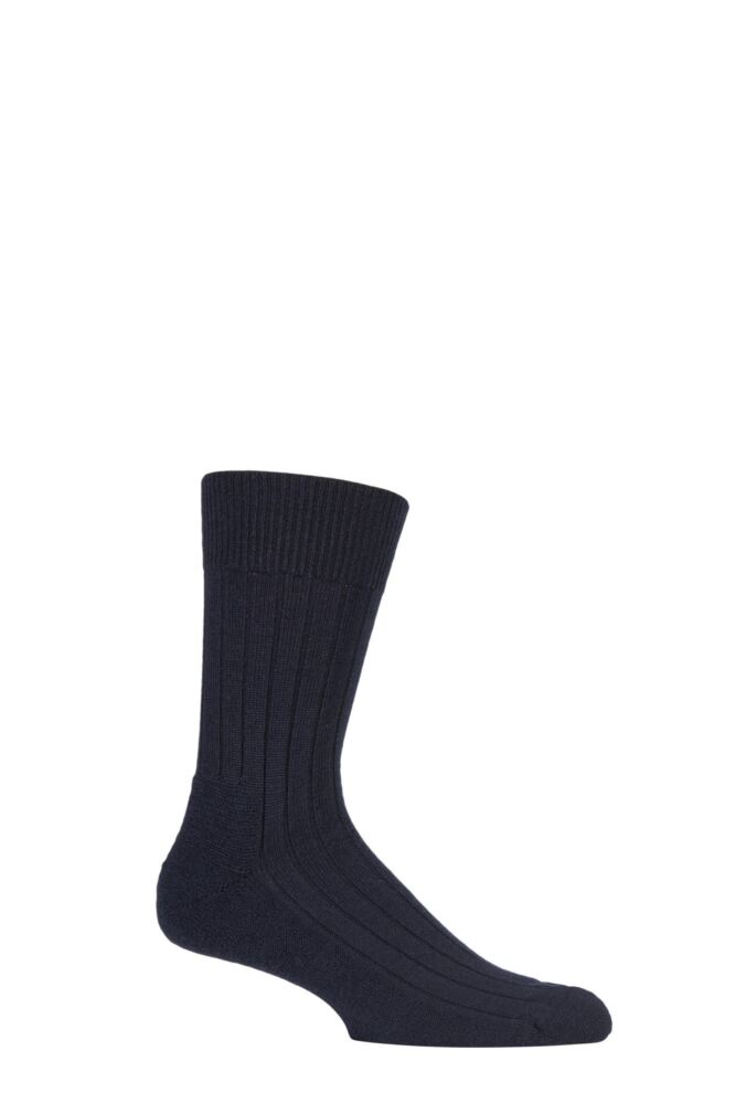 Sockshop FALKEMens Virgin Wool Teppich Im Schuh Ribbed Socks